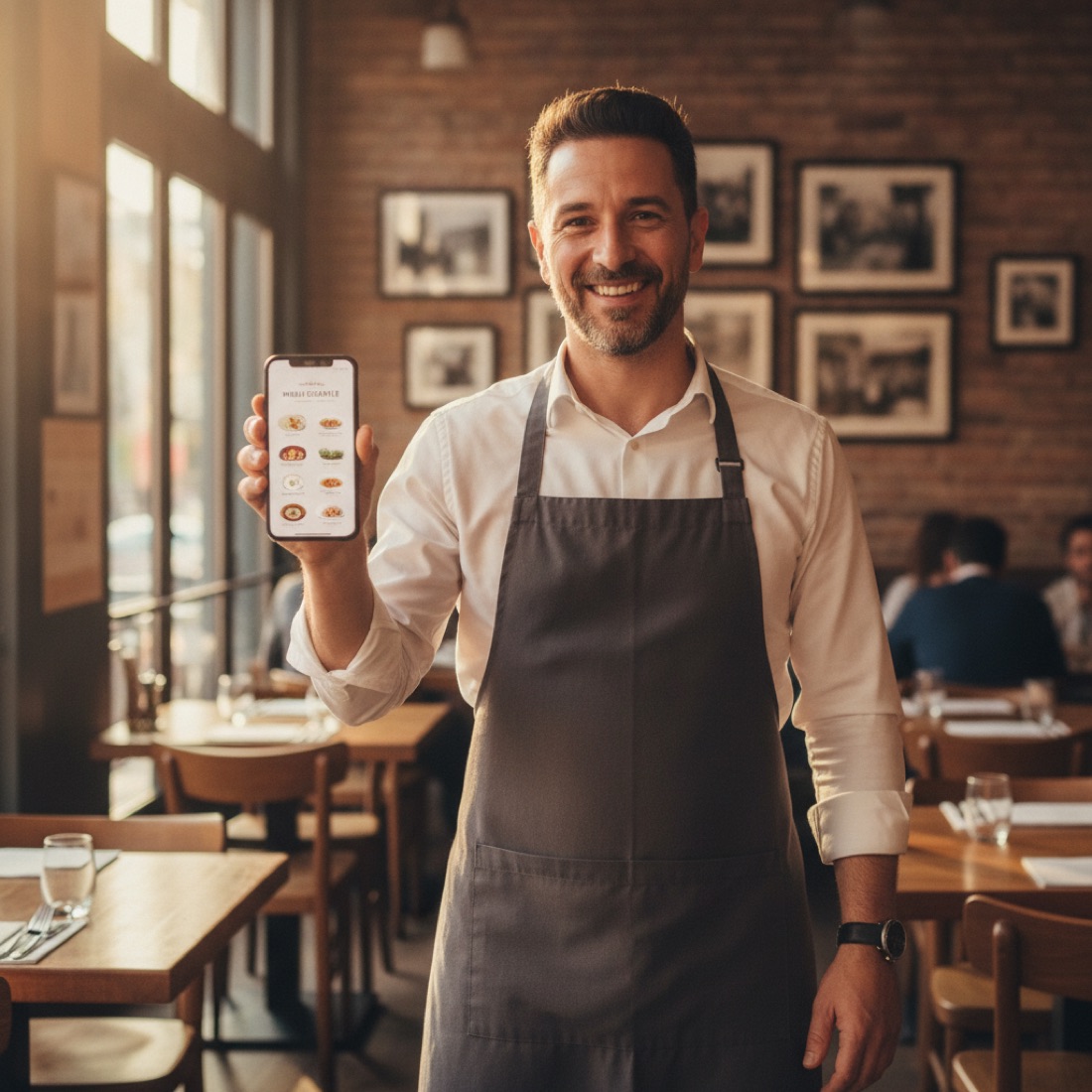 Titolare di ristorante crea il menù digitale gratis